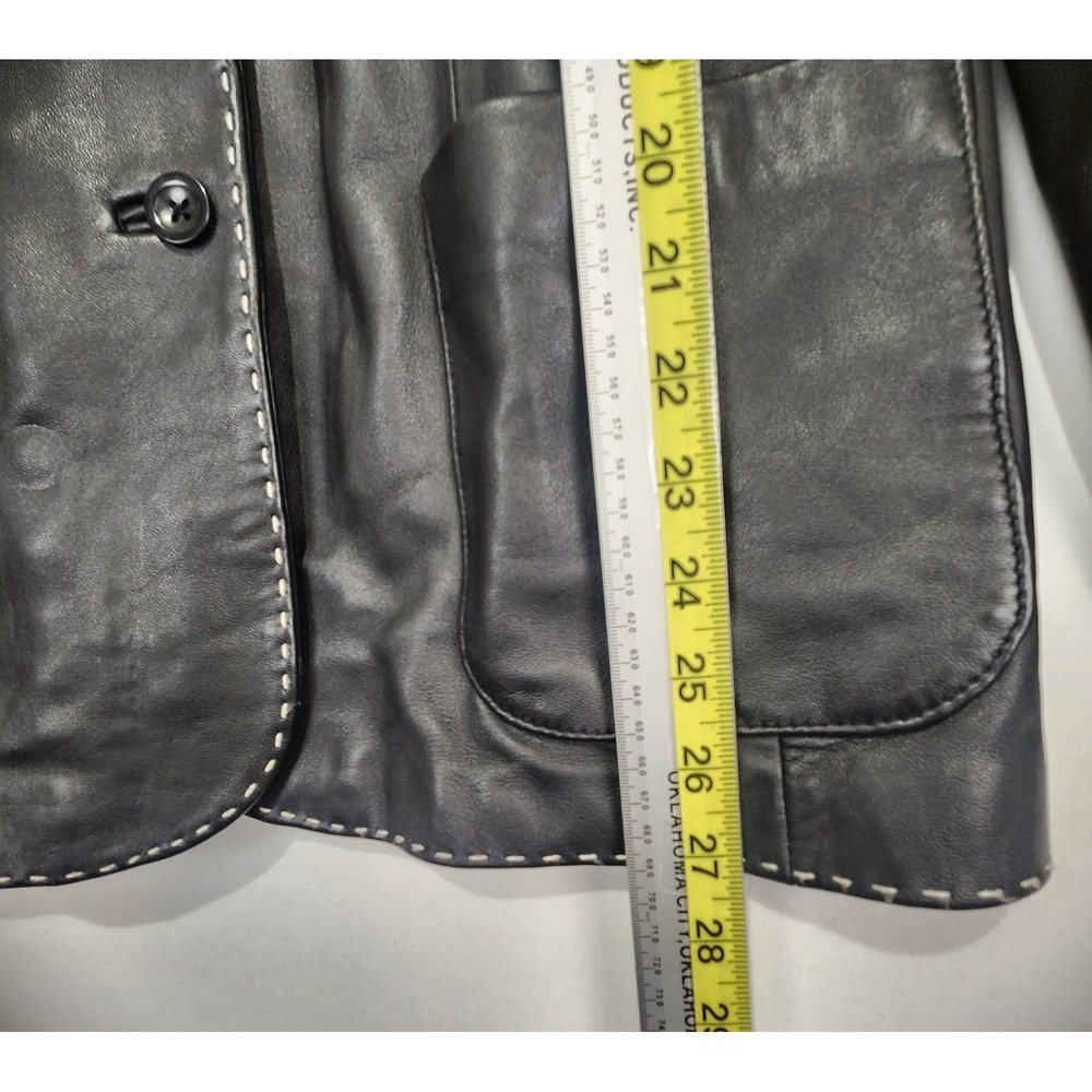 Yvonne Marie Vintage Women's Classic Elegant Leather Jacket Size 14 - Picture 10 of 11